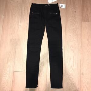 HUDSON Jeans Girls Moto Skinny Jeans Black 16